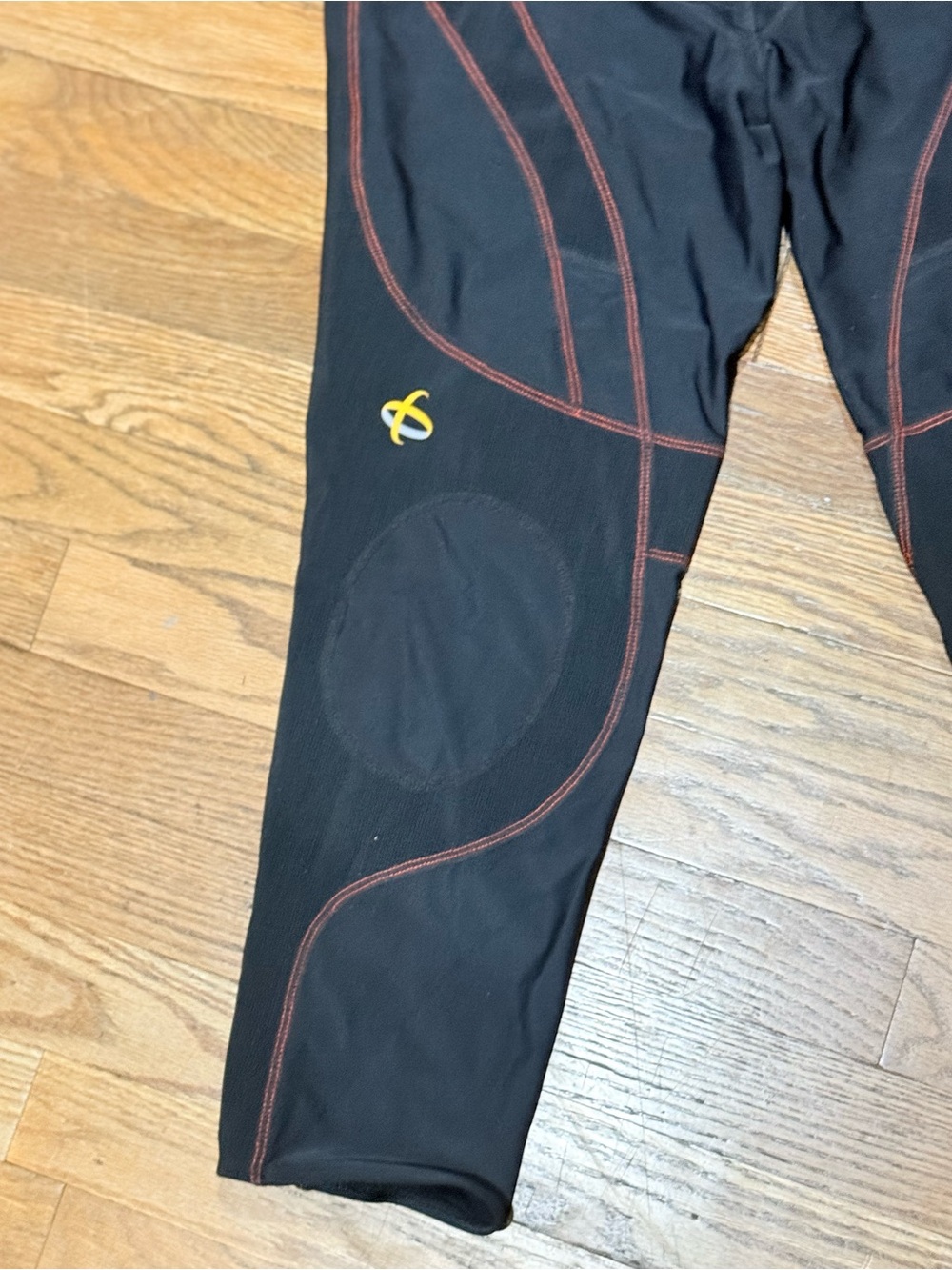 OPEDIX Black Compression Athletic Tights with Yellow Accents Size XL - Picture 5 of 7
